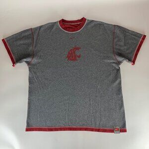 Washington State Cougars Vintage Gray Red Reversible Nike Shirt Mens Large